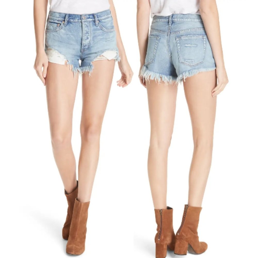 Free People Loving Good Vibrations Shorts